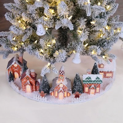 Mr. Christmas Village Around The Tree Christmas Decorations - 24" 2 Mr. Christmas Village Around The Tree Christmas Decorations - 24" - Image 2