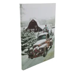 Northlight LED Lighted Fiber Optic Truck With Tree Christmas Canvas Wall Art 15.75" X 11.75" -Northlight Holiday Outlet Store GUEST 02b2f206 e149 436f 81ef 798491ad4cbe