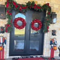 Northlight Red Hot 3-Finish Shatterproof Ball Christmas Wreath, 24-Inch -Northlight Holiday Outlet Store GUEST 03dd1e3b 47c6 4c6b 953a 41bf1e7437de