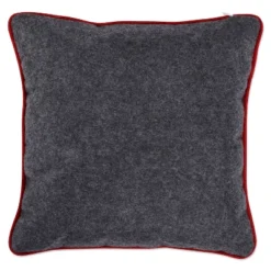 11.5"x11.5" Merry Christmas Square Throw Pillow Gray - Pillow Perfect