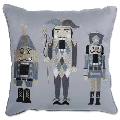 16.5"x16.5" Indoor Christmas 'Velvet Nutcrackers' Multi Square Throw Pillow - Pillow Perfect 4 16.5"x16.5" Indoor Christmas 'Velvet Nutcrackers' Multi Square Throw Pillow - Pillow Perfect - Image 4