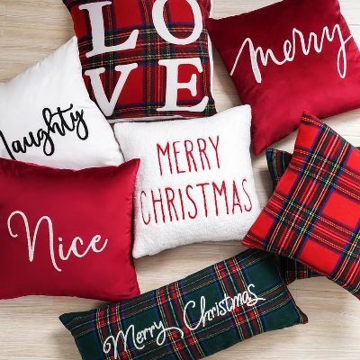 Christmas Plaid Throw Pillow - Evergrace 3 Christmas Plaid Throw Pillow - Evergrace - Image 3