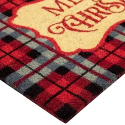 Northlight Red And Black Plaid "Merry Christmas" Rectangular Doormat 18" X 30" -Northlight Holiday Outlet Store GUEST 0865a06a 4592 48c1 ab97 6214b9e015f1