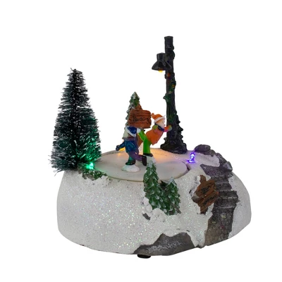 Northlight 5.5" LED Lighted Animated And Musical Christmas Skating Village Display Piece 2 Northlight 5.5" LED Lighted Animated And Musical Christmas Skating Village Display Piece - Image 2