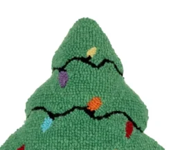 C&F Home Christmas Tree Shaped Hooked Pillow