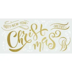 Merry Christmas Quote Peel And Stick Giant Wall Decal With Metallic Ink Gold - RoomMates -Northlight Holiday Outlet Store GUEST 185bd158 5751 482e ab94 f4b8088e9fb1