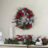 Northlight Plaid And Houndstooth And Red Berries Artificial Christmas Wreath - 24-Inch, Unlit