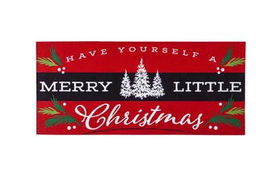 Evergreen Merry Little Christmas Sassafras Indoor Outdoor Switch Doormat 1'10"x10" Red 4 Evergreen Merry Little Christmas Sassafras Indoor Outdoor Switch Doormat 1'10"x10" Red - Image 4