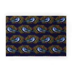 Joy Laforme Christmas Blue Jay Wreaths Welcome Mat - Society6 -Northlight Holiday Outlet Store GUEST 29f3be54 8533 42c5 8a15 e5fd771cbd79