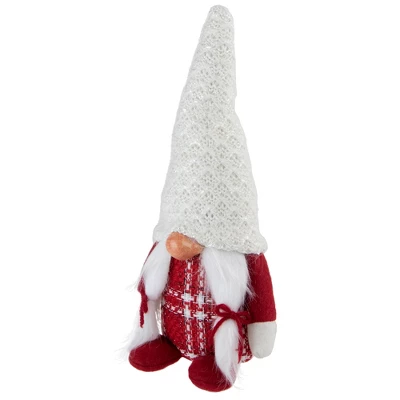 Northlight 10" Red And White Nordic Girl Gnome Christmas Decoration 3 Northlight 10" Red And White Nordic Girl Gnome Christmas Decoration - Image 3
