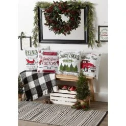 4pk 18"x18" Christmas Printed Square Throw Pillow Covers - Design Imports -Northlight Holiday Outlet Store GUEST 3163d408 9c22 46f4 8031 9aea04540a10