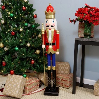 Sunnydaze Decor Sunnydaze Arnold The Strong Indoor Decorative Traditional Christmas Wooden Nutcracker Statue, 48-Inch 1 Sunnydaze Decor Sunnydaze Arnold The Strong Indoor Decorative Traditional Christmas Wooden Nutcracker Statue, 48-Inch