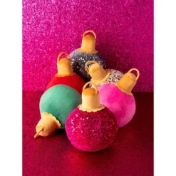 Shiraleah Pink Sparkle Christmas Ornament Bauble Pillow, Small -Northlight Holiday Outlet Store GUEST 371db5e8 1b24 49a8 b9a7 ababa1933f41