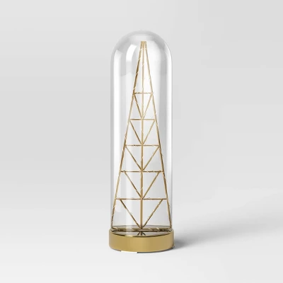 11.75" Battery Operated Lit Christmas Tree Decorative Cloche - Wondershop™ 2 11.75" Battery Operated Lit Christmas Tree Decorative Cloche - Wondershop™ - Image 2