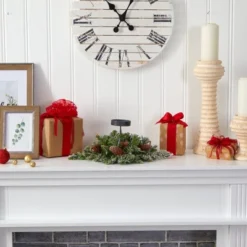 Nearly Natural 16-in Flocked Artificial Christmas Pine Candelabrum With 35 Multicolored Lights And Pine Cones -Northlight Holiday Outlet Store GUEST 3b42bcf4 9c6a 42fc b35b 96f43c185bbe