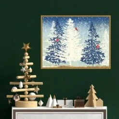 24" X 18" Snow Christmas Trees By PI Studio Framed Canvas Wall Art - Amanti Art -Northlight Holiday Outlet Store GUEST 40184955 06f7 4b83 ac06 bbbab01c0259