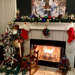 Northlight 48" Santa Claus With Artificial Flocked Alpine Tree Christmas Figure -Northlight Holiday Outlet Store GUEST 4573ed3d ad99 419b 94dd a91d2eaabd56