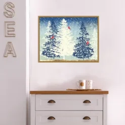 24" X 18" Snow Christmas Trees By PI Studio Framed Canvas Wall Art - Amanti Art -Northlight Holiday Outlet Store GUEST 462c50f0 c53a 4886 a18b 7250d69ad1d0