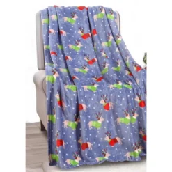 Noble House Christmas Festive And Cheery Holiday Super Soft Ultra Comfy Microplush Throw Blanket 50"x60" -Northlight Holiday Outlet Store GUEST 481bf8bb 0d67 4055 bbd0 bf6e54722675