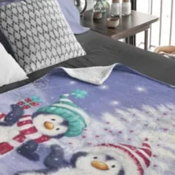 Dawhud Direct 50" X 60" Christmas Penguin Fleece Throw Blanket For Kids And Adults -Northlight Holiday Outlet Store GUEST 4e73321c 1cb9 4815 bf20 2dcec65edfac
