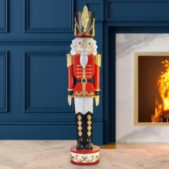 Haute Decor 37" Christmas Nutcracker Outdoor Decor Red/Black