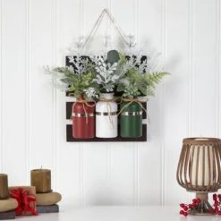 Nearly Natural 17-in Holiday Assorted Christmas Pine Hanging Three Piece Mason Jar Artificial Arrangement Wall Art Décor 6 Nearly Natural 17-in Holiday Assorted Christmas Pine Hanging Three Piece Mason Jar Artificial Arrangement Wall Art Décor -Northlight Holiday Outlet Store GUEST 5127cf87 76d1 48cf 83a2 155a05e2cd8d