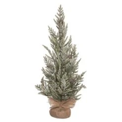 Transpac Artificial 24 In. Multicolor Christmas Relaxed Leaf Tree