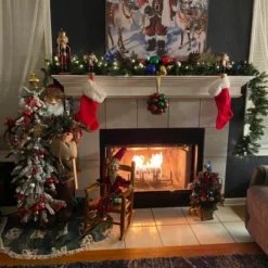 Northlight 48" Santa Claus With Artificial Flocked Alpine Tree Christmas Figure -Northlight Holiday Outlet Store GUEST 549159f5 f5db 4352 a424 50e7221f81b8