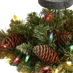 Nearly Natural 16-in Flocked Artificial Christmas Pine Candelabrum With 35 Multicolored Lights And Pine Cones -Northlight Holiday Outlet Store GUEST 5656005f 0170 4b5b b984 72303045e26a