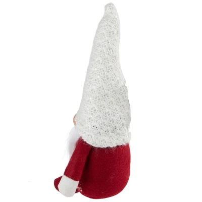 Northlight 9.5" Red And White Plaid Boy Gnome Christmas Decoration 4 Northlight 9.5" Red And White Plaid Boy Gnome Christmas Decoration - Image 4