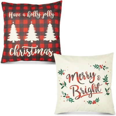 Farmlyn Creek 6 Pack Red Plaid Christmas Throw Pillow Covers Case 18 X 18 Inch 5 Farmlyn Creek 6 Pack Red Plaid Christmas Throw Pillow Covers Case 18 X 18 Inch - Image 5