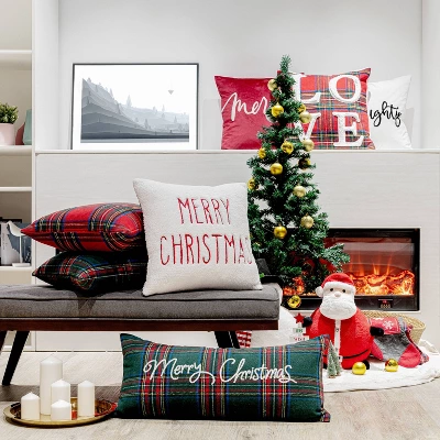 Christmas Plaid Throw Pillow - Evergrace 4 Christmas Plaid Throw Pillow - Evergrace - Image 4