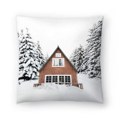 Snowy Cabin At Christmas By Tanya Shumkina Throw Pillow - Americanflat 5 Snowy Cabin At Christmas By Tanya Shumkina Throw Pillow - Americanflat - Image 5