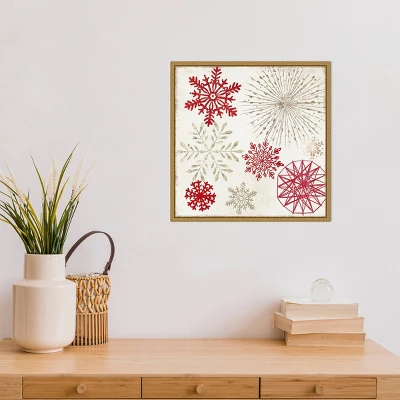 16" X 16" Merry Christmas Sparkles Snowflakes By PI Studio Framed Canvas Wall Art - Amanti Art 5 16" X 16" Merry Christmas Sparkles Snowflakes By PI Studio Framed Canvas Wall Art - Amanti Art - Image 5