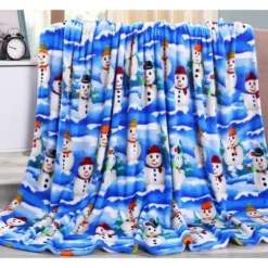 Noble House Christmas Festive And Cheery Holiday Super Soft Ultra Comfy Microplush Throw Blanket 50"x60" -Northlight Holiday Outlet Store GUEST 5df1ceec 797c 4bb9 bacf b7f788d38197