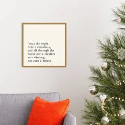 16" X 16" Simple Christmas By Laura Marshall Framed Canvas Wall Art Cream - Amanti Art -Northlight Holiday Outlet Store GUEST 5f3c0607 d692 4e4c bc8e d2e83f20e34b