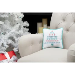 C&F Home 10" X 10" Coastal Tree Embroidered Christmas Holiday Throw Pillow -Northlight Holiday Outlet Store GUEST 63093b3a 86ab 4013 87da 92d3b577f5ef