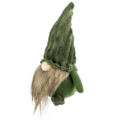 Northlight 12" Green Plush Christmas Gnome Decoration 5 Northlight 12" Green Plush Christmas Gnome Decoration - Image 5