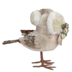 Northlight 6" Beige And White Plush Bird In Earmuffs Christmas Figure -Northlight Holiday Outlet Store GUEST 65450800 8324 4d67 aad1 c46e66535d6e