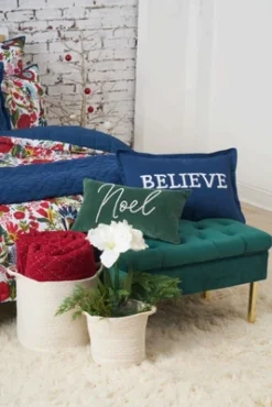 C&F Home Christmas Jolly Solid Typographical Decorative Throw Pillows -Northlight Holiday Outlet Store GUEST 6b289329 3184 439a 973c dd47ed1580ef