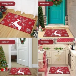 Trinity Christmas Deer Decorative Doormat Xmas Holiday Welcome Door Mat, 17" X 29" -Northlight Holiday Outlet Store GUEST 7258f725 1ec7 4f57 9872 4bbff93ce200