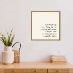 16" X 16" Simple Christmas II Cream By Laura Marshall Framed Canvas Wall Art - Amanti Art -Northlight Holiday Outlet Store GUEST 78f8270f eaa4 4b5e 9a7b c947d25dc7eb