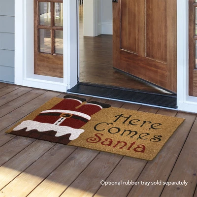Briarwood Lane Here Comes Santa Christmas Coir Doormat Natural Fiber Holiday Chimney 30" X 18" 1 Briarwood Lane Here Comes Santa Christmas Coir Doormat Natural Fiber Holiday Chimney 30" X 18"