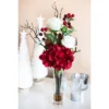 Merry Christmas Rose Hydrangea Arrangement - Nearly Natural
