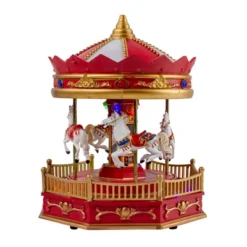 Northlight 9.25" LED Lighted Animated And Musical Carousel Christmas Village Display Piece -Northlight Holiday Outlet Store GUEST 80b542c1 c503 4780 910a b665f4ee5fe1