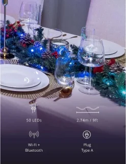 Twinkly Pre-Lit Garland App-Controlled LED Artificial Christmas Garland With 50 RGB+W (16 Million Colors + Warm White) LEDs. 9 Feet. Green Wire. 11 Twinkly Pre-Lit Garland App-Controlled LED Artificial Christmas Garland With 50 RGB+W (16 Million Colors + Warm White) LEDs. 9 Feet. Green Wire. -Northlight Holiday Outlet Store GUEST 82080617 0ff9 4ead 9fad 0eeddf0a00fb