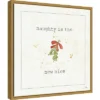 16" X 16" Christmas Cuties III Mistletoe By Pela Studio Framed Canvas Wall Art - Amanti Art