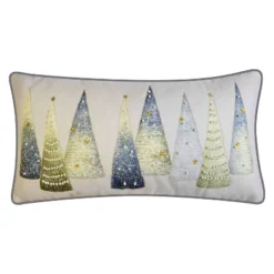 14"x26" Oversized Modern Christmas Trees With Pearls And Embroidery Lumbar Throw Pillow - Edie@Home -Northlight Holiday Outlet Store GUEST 897a6a54 14dc 4434 bcbb bf617b51e07b