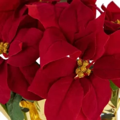 Northlight 16" Red Artificial Christmas Poinsettia Arrangement With Gold Wrapped Pot -Northlight Holiday Outlet Store GUEST 8bdf4f8d 653e 4049 899b 28c0f4e9d720