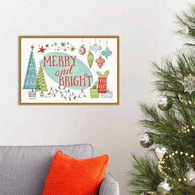23" X 16" Merry And Bright Christmas Tree By Janelle Penner Framed Canvas Wall Art - Amanti Art 5 23" X 16" Merry And Bright Christmas Tree By Janelle Penner Framed Canvas Wall Art - Amanti Art - Image 5